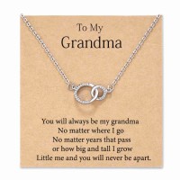 Lanqueen Grandma/Mom/Daughter/Granddaughter Necklace Generations Necklace Mothers Day Gifts for Grandma Birthday Gifts Nana Grandmother Infinity Heart Necklace