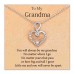 Lanqueen Grandma/Mom/Daughter/Granddaughter Necklace Generations Necklace Mothers Day Gifts for Grandma Birthday Gifts Nana Grandmother Infinity Heart Necklace-ver2.grandma