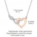 Lanqueen Grandma/Mom/Daughter/Granddaughter Necklace Generations Necklace Mothers Day Gifts for Grandma Birthday Gifts Nana Grandmother Infinity Heart Necklace-new grandma