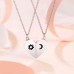 Lanqueen BFF Friendship Necklace for 2 Magnetic Best Friend Necklaces BFF Gifts for 2 Matching Heart Best Friends Forever Pendant Necklaces Set