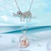 Lanqueen Sloth Necklace Rhinestone "Don't Hurry Be Happy" Slider Sloths Stainless Steel Pendant Jewelry Birthday Christmas Gift for Girls Daughter Sloth Lovers-T015-Sloth Necklace