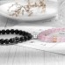 Lanqueen Couples Magnetic Mutual Attraction Bracelets Matte Agate Bracelet Vows of Eternal Love Charms Adjustable Jewelry Gifts Set for Lover Women Men Friend-LCA004-B&P-KQ