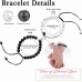 Lanqueen Couples Magnetic Mutual Attraction Bracelets Matte Agate Bracelet Vows of Eternal Love Charms Adjustable Jewelry Gifts Set for Lover Women Men Friend-LCA004-B&W-Heart