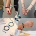 Lanqueen Couples Magnetic Mutual Attraction Bracelets Matte Agate Bracelet Vows of Eternal Love Charms Adjustable Jewelry Gifts Set for Lover Women Men Friend-LCA004-Black&Blue-Magnet