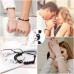 Lanqueen Couples Magnetic Mutual Attraction Bracelets Matte Agate Bracelet Vows of Eternal Love Charms Adjustable Jewelry Gifts Set for Lover Women Men Friend-LCA004-Yin&Yang