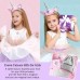 Lanqueen Unicorn Necklace/Hypoallergenic Earrings for Girls Lovely Gifts for Daughter Granddaughter Girls Birthday Party-LCA007-Crown DJS