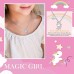 Lanqueen Unicorn Necklace for Girls Crystal Pendant Necklaces Unicorn Jewelry for Teens Girls Daughter Granddaughter Birthday Party Gift-LCA011-DJS A Neck