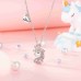 Lanqueen Unicorn Necklace for Girls Crystal Pendant Necklaces Unicorn Jewelry for Teens Girls Daughter Granddaughter Birthday Party Gift-LCA011-DJS A Neck