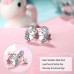 Lanqueen silver Unicorn Hypoallergenic Earrings Christmas Birthday Party Jewelry Gift for Girls Women-LCA020-A