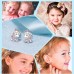 Lanqueen silver Unicorn Hypoallergenic Earrings Christmas Birthday Party Jewelry Gift for Girls Women-LCA020-B