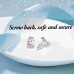 Lanqueen silver Unicorn Hypoallergenic Earrings Christmas Birthday Party Jewelry Gift for Girls Women-LCA020-B