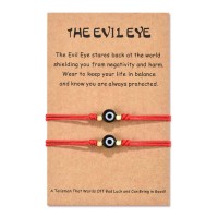 Lanqueen Evil Eye Bracelets Handmade Good Luck Protection Wish Bracelet for Girls Boys Women Mens-evil eye-1-R-3