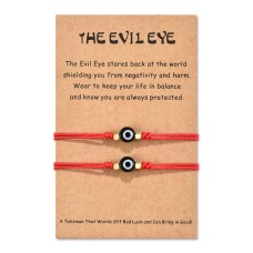 Lanqueen Evil Eye Bracelets Handmade Good Luck Protection Wish Bracelet for Girls Boys Women Mens-evil eye-1-R-3