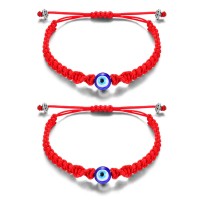 Lanqueen Big Evil Eye Bracelet Handmade Lucky Protection Bracelets Adjustable Wish Friendship Jewelry for Mens Women Boys-evil eye-2-1