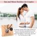 Lanqueen I Love You Necklace 100 Languages Sun and Moon Magnetic Relationship Matching Projection Necklace for Couples Him and Her Anniversary Valentines Day Graduation Gifts for Him Boyfriend Girlfriend Women Men Couples-LCA019-Moon Sun