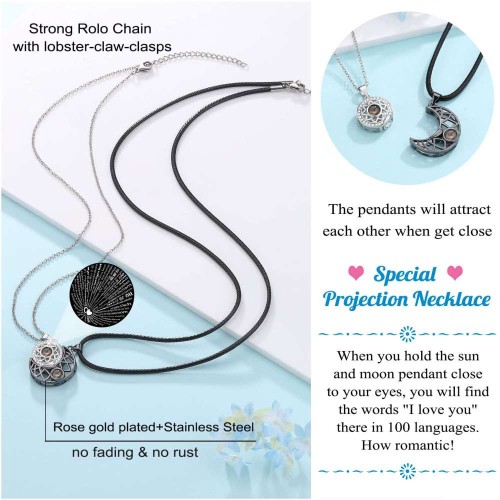 Valentines Day Gifts Couple Necklaces for Him and Her Magnetic Necklace  Clasp Necklaces Necklaces Pendants 