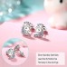 Lanqueen silver Unicorn Hypoallergenic Earrings Christmas Birthday Party Jewelry Gift for Girls Women-LCA020-C