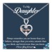 Lanqueen Daughter Necklace Gifts from Mom Dad, Infinity Heart Pendant Necklace Christmas Jewelry Birthday Mothers Day Gifts for Daughter-LCA032-DAUGHTER