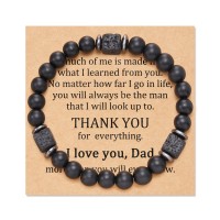 Lanqueen Gifts for Dad, Dad Bracelet for Men, Birthday Christmas Gifts for Dad, Father Daddy Gifts from Daughter Son, Gifts for Dad Who Has Everything---LCA049-Dad