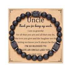 Lanqueen Uncle Gifts, Best Uncle Birthday Retirement Gifts, Uncle Bracelet Christmas Gifts for Uncle Gifts from Niece Nephew---LCA049-Uncle