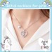 Lanqueen Silver Unicorn Necklace for Women Girls A Initial Necklaces Heart Pendant Christmas Birthday Party Valentines Day Jewelry Gifts for Teens Daughter Granddaughter Niece Sister---LCA050-A