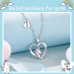 Lanqueen Silver Unicorn Necklace for Women Girls J Initial Necklaces Heart Pendant Christmas Birthday Party Valentines Day Jewelry Gifts for Teens Daughter Granddaughter Niece Sister---LCA050-J