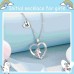 Lanqueen Silver Unicorn Necklace for Women Girls M Initial Necklaces Heart Pendant Christmas Birthday Party Valentines Day Jewelry Gifts for Teens Daughter Granddaughter Niece Sister---LCA050-M