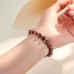 Lanqueen Breast Cancer Gifts Bracelets for Women Breast Cancer Accessories Inspirational Bracelets for Women Girls Natural Stone Beaded Motivational Encouragement Inspirational Gifts for Women Girls Best Friend Sister---LCA052-01