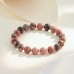 Lanqueen Breast Cancer Gifts Bracelets for Women Breast Cancer Accessories Inspirational Bracelets for Women Girls Natural Stone Beaded Motivational Encouragement Inspirational Gifts for Women Girls Best Friend Sister---LCA052-01