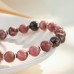 Lanqueen Breast Cancer Gifts Bracelets for Women Breast Cancer Accessories Inspirational Bracelets for Women Girls Natural Stone Beaded Motivational Encouragement Inspirational Gifts for Women Girls Best Friend Sister---LCA052-01