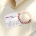 Lanqueen Breast Cancer Gifts Bracelets for Women Breast Cancer Accessories Inspirational Bracelets for Women Girls Natural Stone Beaded Motivational Encouragement Inspirational Gifts for Women Girls Best Friend Sister Pink Ribbon---LCA052-02 ribbon charm