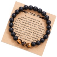 Lanqueen 30th Birthday Gifts for Men, 30th Birthday Gifts for Him 30 Year Old Men 30th Birthday Bracelet for Men Son Brother Nephew Friend Family Coworker Boyfriend Husband---LCA055-MEN 30