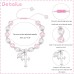 Baptism Christening Gifts for Girl Baptism Bracelet  First Communion Gifts for Girls Baptismal Gifts for Girls Goddaughter(Cross.) T021-cross