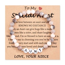 Aunt Gifts, Gifts for Aunt Auntie Gifts from Niece Aunt Bracelet Best Aunt Ever Gifts Presents for Aunts Christmas Mothers Day  T026-Aunt Bracelet