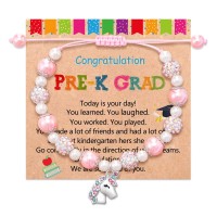  Lanqueen Best Graduation Gifts for Girls, Graduate Gifts for Girls Graduation Gifts Graduation Bracelet for Daughter Granddaughter Niece Sister T028-Pre-k Unicorn