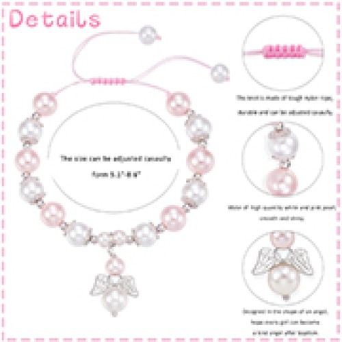 Baptism Gifts for Girl, First Communion Gifts Bracelets for Girls