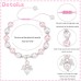 Baptism Christening Gifts for Girl Baptism Bracelet First Communion Gifts for Girls Baptismal Gifts Angel Bracelet for Girls Goddaughter Gifts (Angel.) LQT021-angel