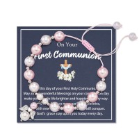  First Communion Gifts for Girls£¬1st Communion Gifts for Girls First Communion Bracelet for Girls Catholic 1st Holy Communion Gifts for Girls (angel) T021-angel-communion