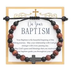 Lanqueen Baptism Gifts, Baptism Christening Gifts Christian Gifts Baptism Bracelet First Communion Gifts Baptismal Gifts T021-boy-baptism