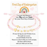 First Day of School Bracelets for Mom and Daughter Back to School Gift Bracelet Mommy and Me Daughter Gift from Mom Mother Daughter Bracelets for 2 LQT023-kindergarten