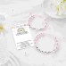 First Day of School Bracelet, First Day of School Bracelets for Mom and Daughter Back to School Mother daughter Bracelet Mommy and Me Bracelets for 2 Daughter Gift from Mom 	 T023-pearl-first day