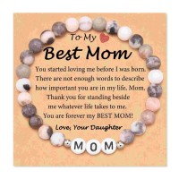 Lanqueen Gifts for Mom, Mom Gifts from Daughters Mom Bracelets for Women Mom Birthday Gifts New Mom Gifts for Women Present for Mom Christmas Mothers Day Valentines Day T026-Mom Bracelet