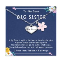 Big Sister Gifts for Girls Big Sister Necklace Sister Gifts for Big Sister Gifts for New Big Sister Birthday Christmas Valentines Day Thanksgiving Day T027-Big Sister Necklace