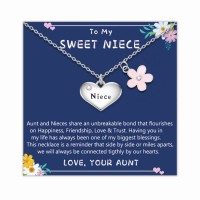 Niece Gifts from Auntie, Niece Necklace Gifts from Aunt Christmas Birthday Valentines Day T027-Niece Necklace