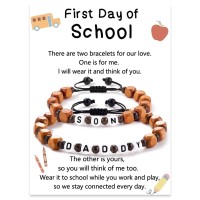 First Day of School Bracelet, First Day of School Back to School Gifts Son Gifts from Dad to My Son Bracelet from Dad Daddy Son Bracelet Father Son Gifts T030-dad son-first day