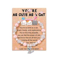 Cat Gifts for Cat Lovers, Cat Gifts for Girls Kitty Cat Bracelet Jewelry for Girls Little Girls Jewelry Birthday Christmas Gifts for Daughter Granddaughter  T032-cat bracelet-B