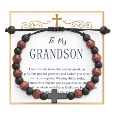 Grandson Bracelet from Grandma Grandson Gifts from Grandma Grandson Bracelet from Grandparents Birthday Christmas Gifts for Grandson T033-grandson bracelet