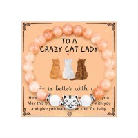 Cat Gifts for Cat Lovers Orange Cat Gifts Crazy Cat Lady Gifts Cat Bracelet Cat Lover Gifts for Women Cat Mom Gifts Birthday Christmas Gifts  T034-orange cat