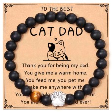 Cat Dad Gifts for Men Best Cat Dad Ever Cat Gifts for Cat Lovers Cat Dad Bracelet Cat Lover Gifts for Men Cat Dad Gifts Birthday Christmas Gifts  T035- cat dad