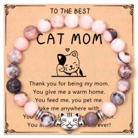 Cat Mom Gifts for Women Best Cat Mom Ever Cat Gifts for Cat Lovers Crazy Cat Lady Gifts Cat Mom Bracelet Cat Lover Gifts for Women Cat Mom Gifts Birthday Christmas Gifts T035- cat mom A